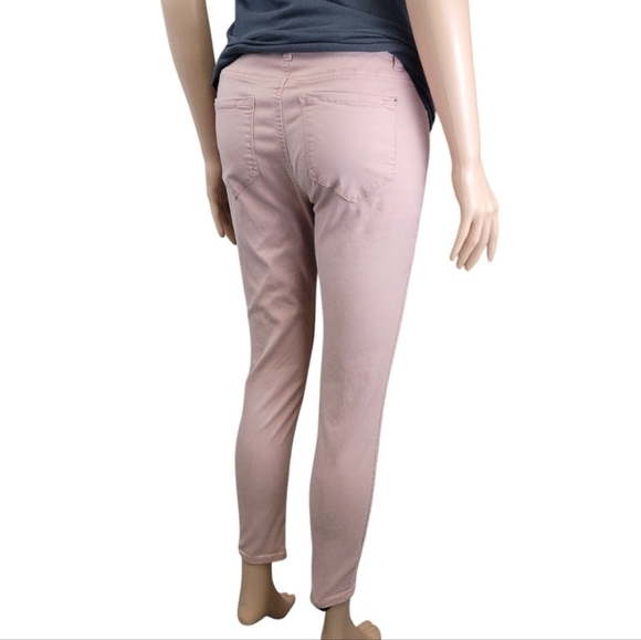 Kensie jeans Womens Effortless Ankle Mid Rise Pink Denim Size 8 - Picture 5 of 16